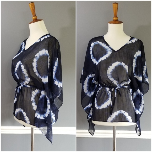 Ann Taylor Loft sheer flowy top - Picture 1 of 8